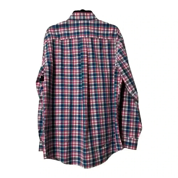 Joe.A.Bank Travelers collection
Plaid Pink and Turquoise Dress Shirt Men's Large - Picture 2 of 3
